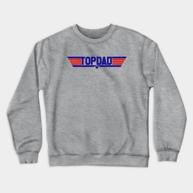 Top Dad (Worn) Crewneck Sweatshirt by Roufxis